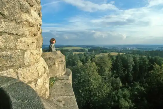 Rozhledna na vrchu Háj - výhled z rozhledny