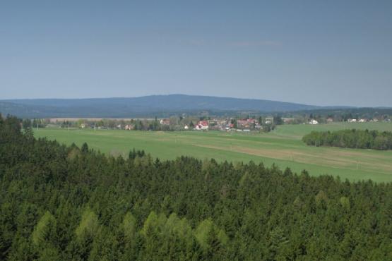 Panská rozhledna - výhled na Tři Sekery