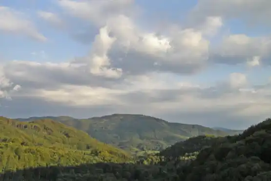 Rozhledna věž Horní hrad - výhled do Hornohradského údolí a na Jakubovský vrch